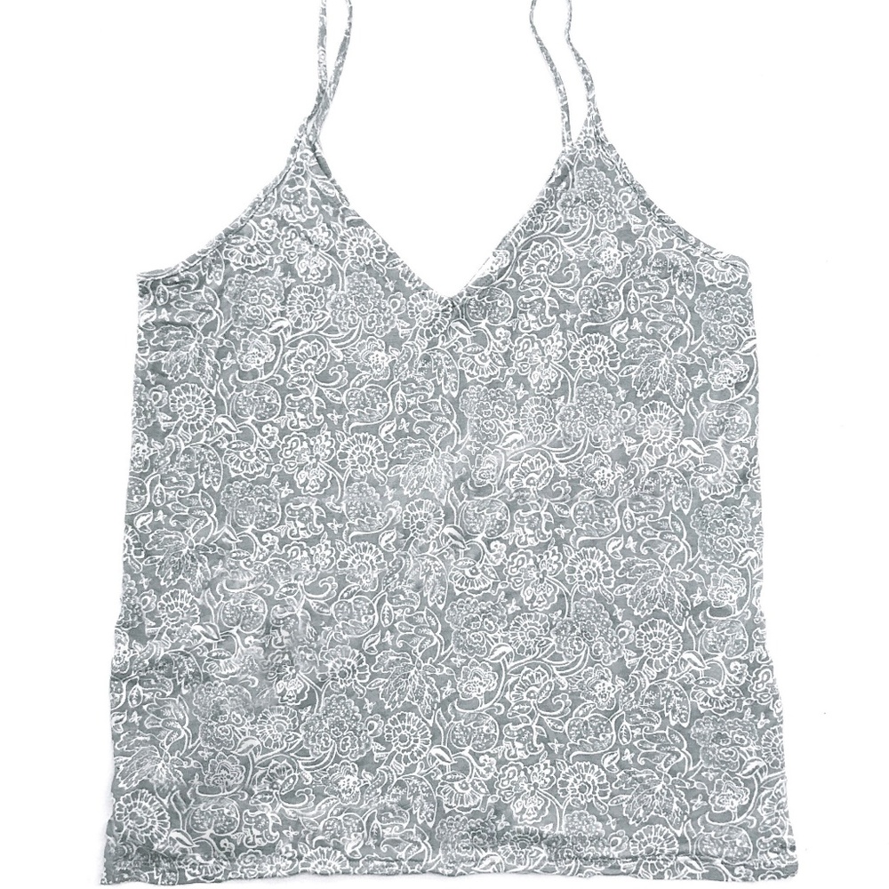 Old Navy Paisley Double V Neck Tank